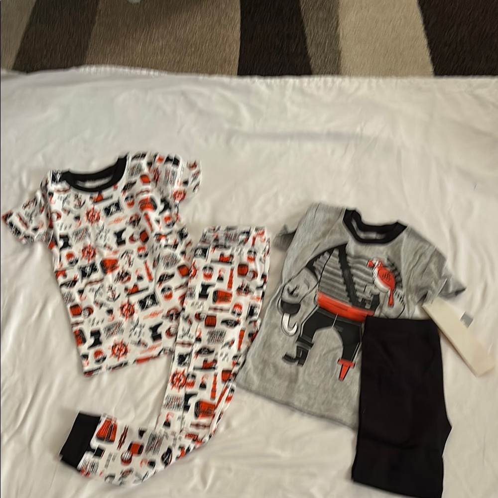 Carter's White and Gray Pajama Set with Playful Design
